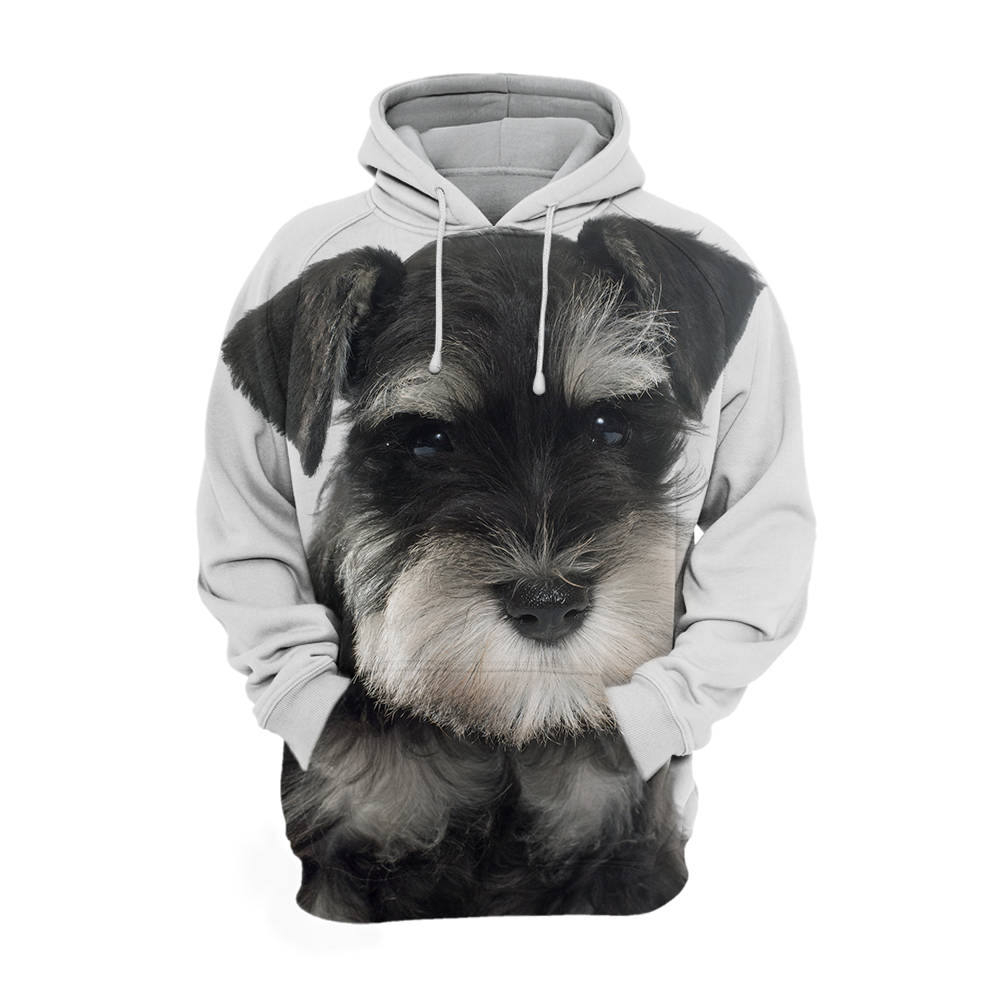 Unisex Honden Hoodie | Miniature Schnauzer Puppy