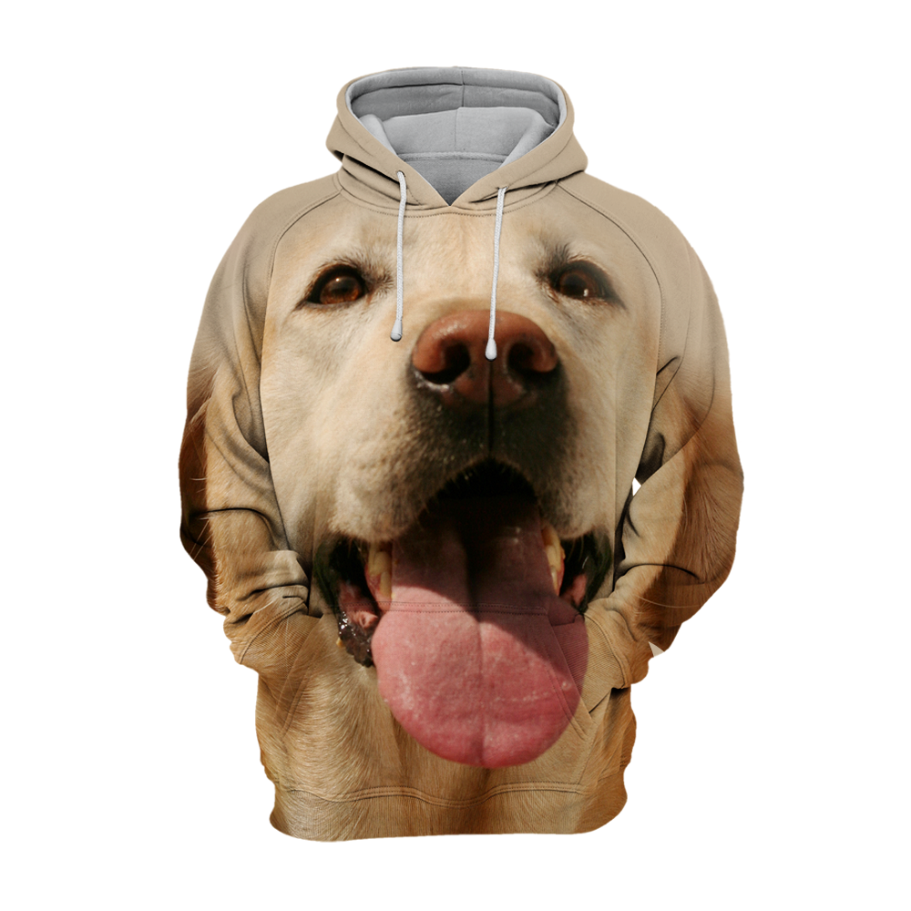 Unisex Honden Hoodie | Yellow Labrador Happy