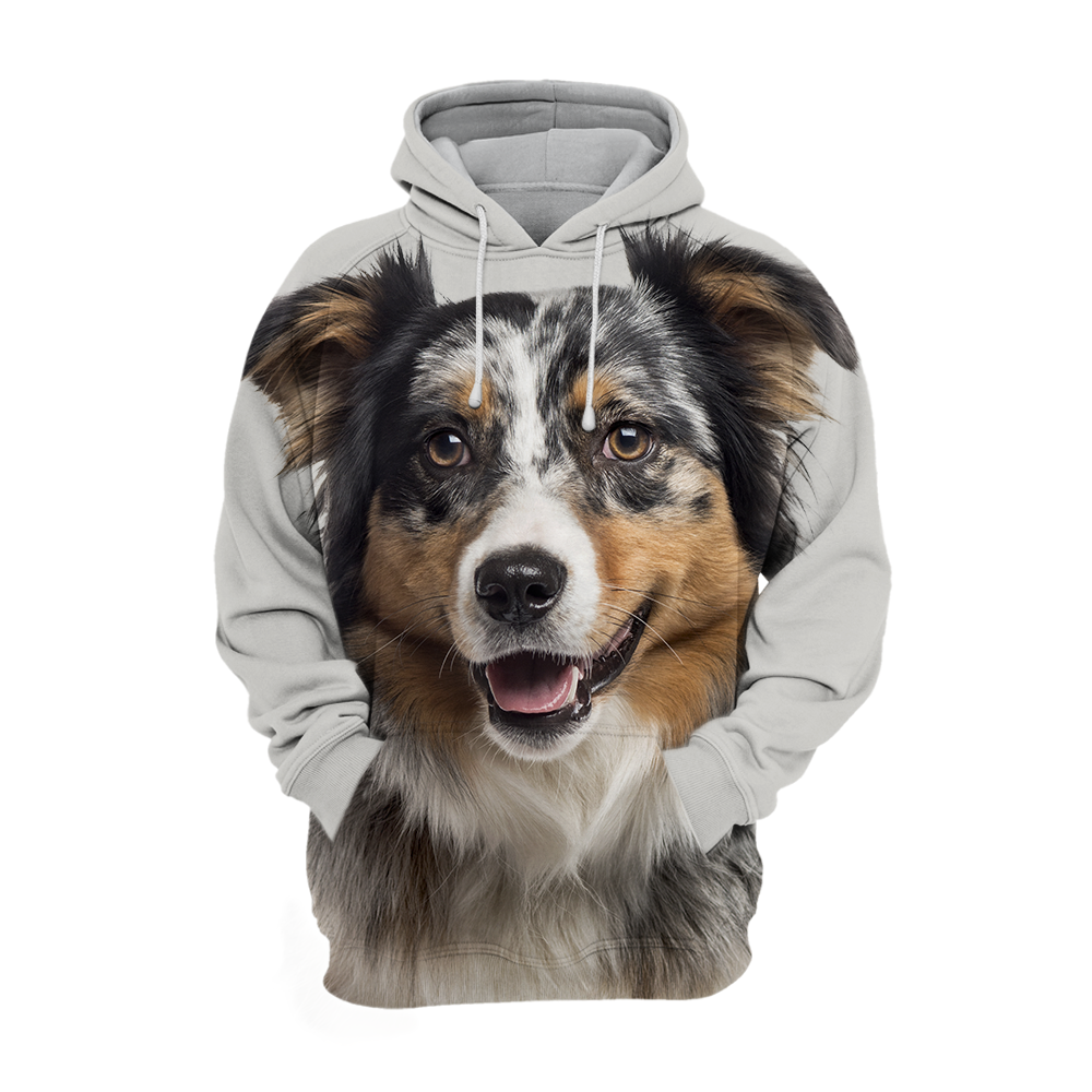 Unisex Honden Hoodie | Australian Shepherd Happy