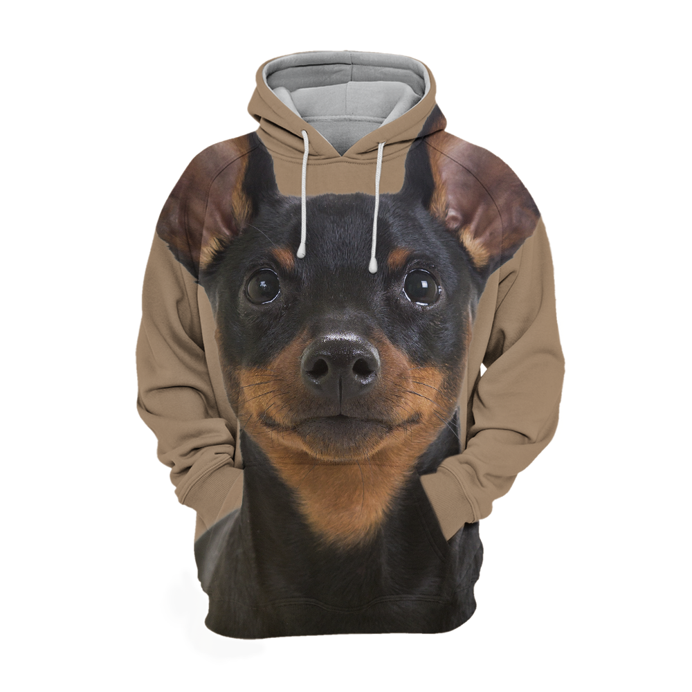 Unisex Honden Hoodie | Miniature Pinscher Puppy