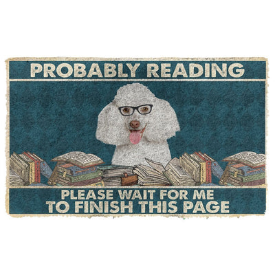 Poodle Probably Reading Please Wait Deurmat