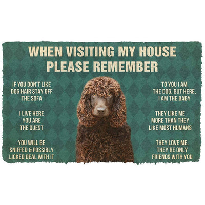 Vergeet Niet! Irish Water Spaniel Dogs Huis Regels Deurmat