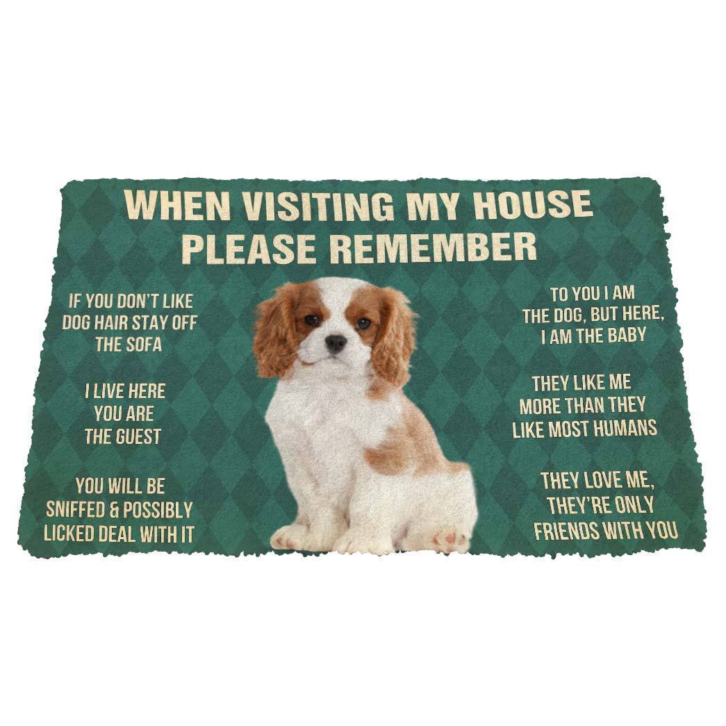 Vergeet Niet! Cavalier King Charles Spaniel Dogs Puppy Dogs Huis Regels Deurmat