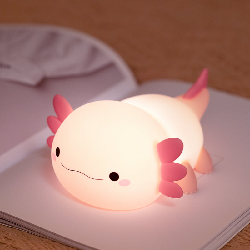 Axolotl Night Light LED Squishy Tap Lamp Best Gift for Baby and Girl