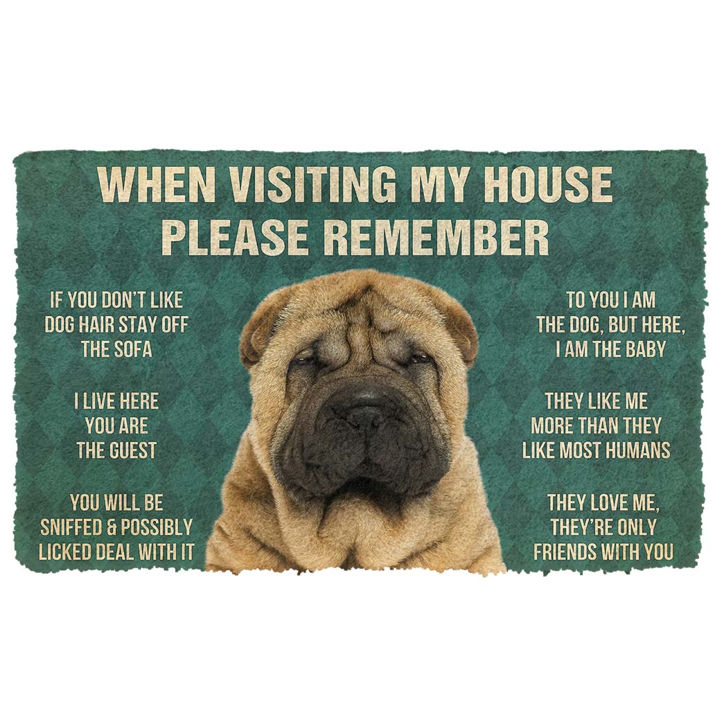 Vergeet Niet! Sharpei Huis Regels Deurmat