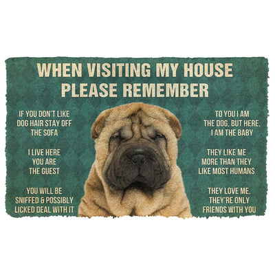 Vergeet Niet! Sharpei Huis Regels Deurmat