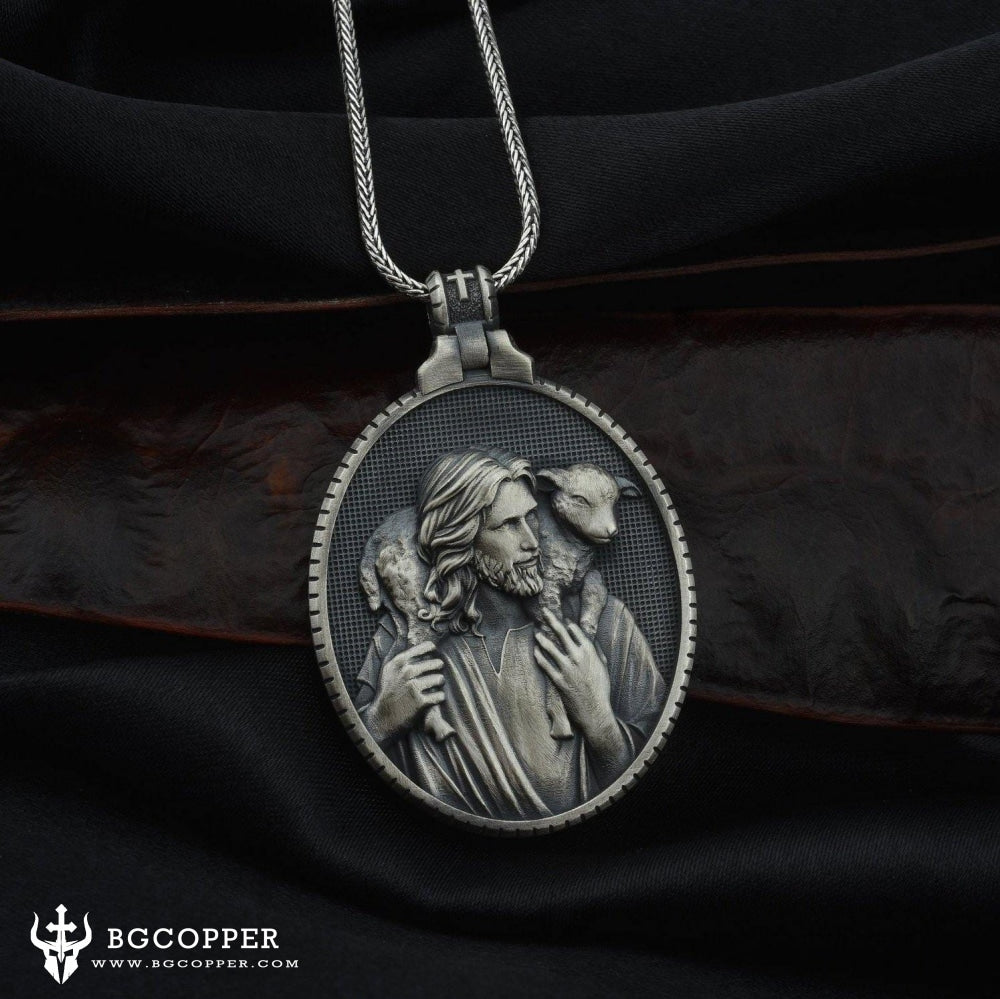 Herder Jezus Christus met Lam Christelijke Ketting