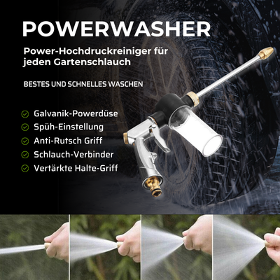 Powerwasher™ - Krachtige hogedrukreiniger voor elke tuinslang