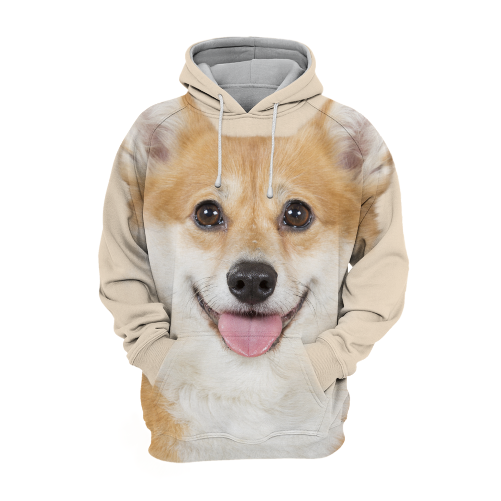 Unisex Honden Hoodie | Welsh Corgi Happy