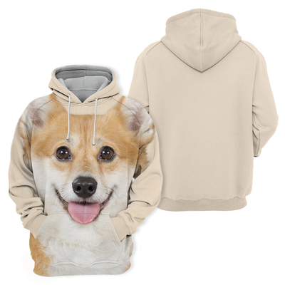 Unisex Honden Hoodie | Welsh Corgi Happy