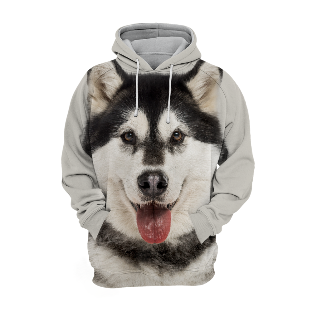 Unisex Honden Hoodie | Alaskan Husky Laugh