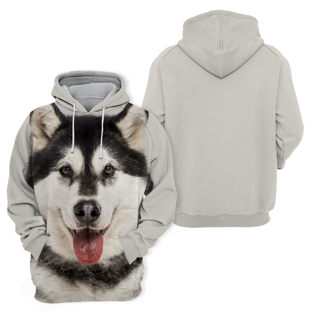 Unisex Honden Hoodie | Alaskan Husky Laugh