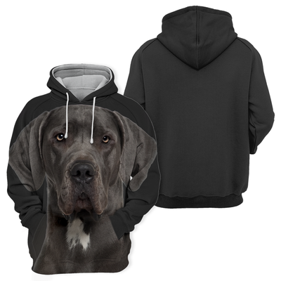 Unisex Honden Hoodie | Great Dane Zwart Quiet