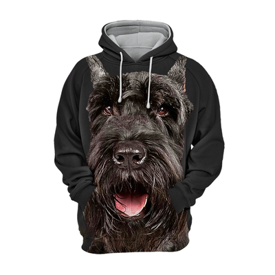 Unisex Honden Hoodie | Giant Schnauzer Happy