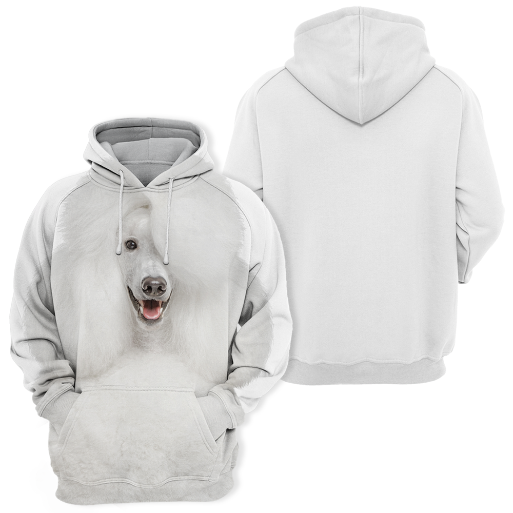 Unisex Honden Hoodie | Royal Poodle Wit