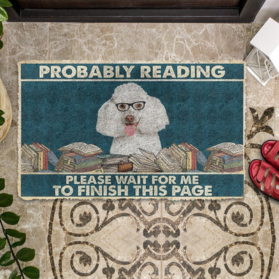 Poodle Probably Reading Please Wait Deurmat