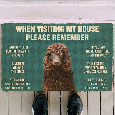 Vergeet Niet! Irish Water Spaniel Dogs Huis Regels Deurmat