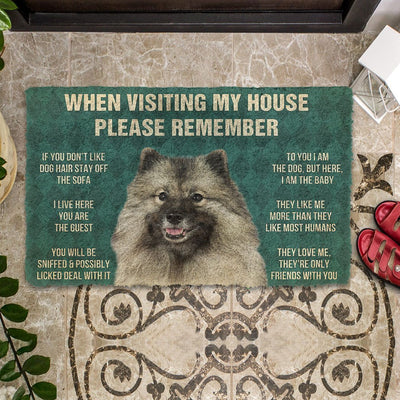 Vergeet Niet! Keeshond Huis Regels Deurmat