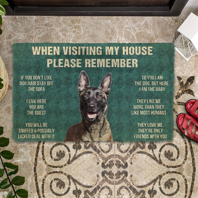 Vergeet Niet! Dutch Shepherd Dogs Huis Regels Deurmat