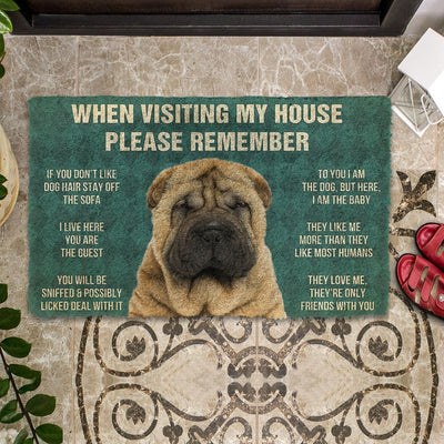 Vergeet Niet! Sharpei Huis Regels Deurmat