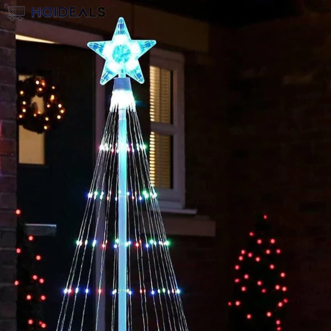 HolidayGlow - Geanimeerde kerstboom voor buiten met veelkleurige LED's