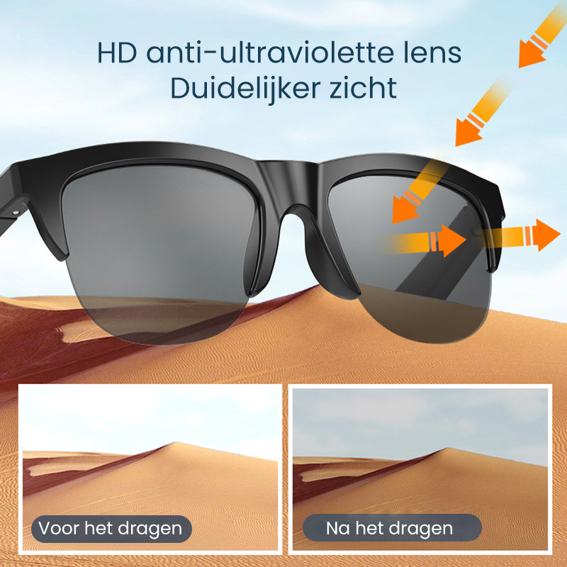 🌟Uitverkoop 1+1 GRATIS! 2024 Bluetooth Zonnebril – Stijlvol en Slim! 😎📱