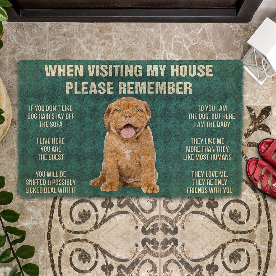 Vergeet Niet! Dogue de Bordeaux Puppy Dogs Huis Regels Deurmat