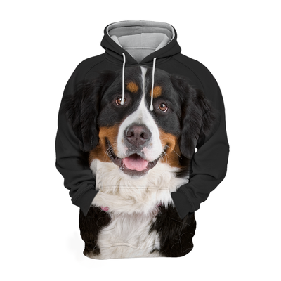 Unisex Honden Hoodie | Bernese Mountain Smile