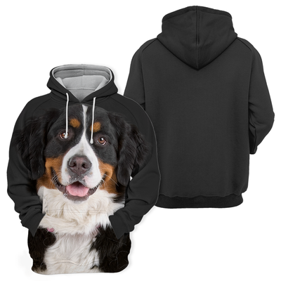 Unisex Honden Hoodie | Bernese Mountain Smile