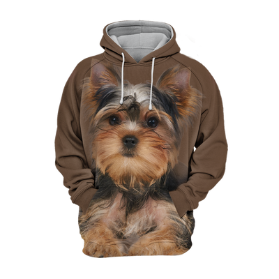 Unisex Honden Hoodie | Yorkshire Terrier Yorkie Quiet