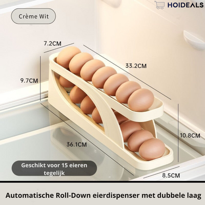 2025 Nieuwe automatische Roll-Down eierdispenser met dubbele laag