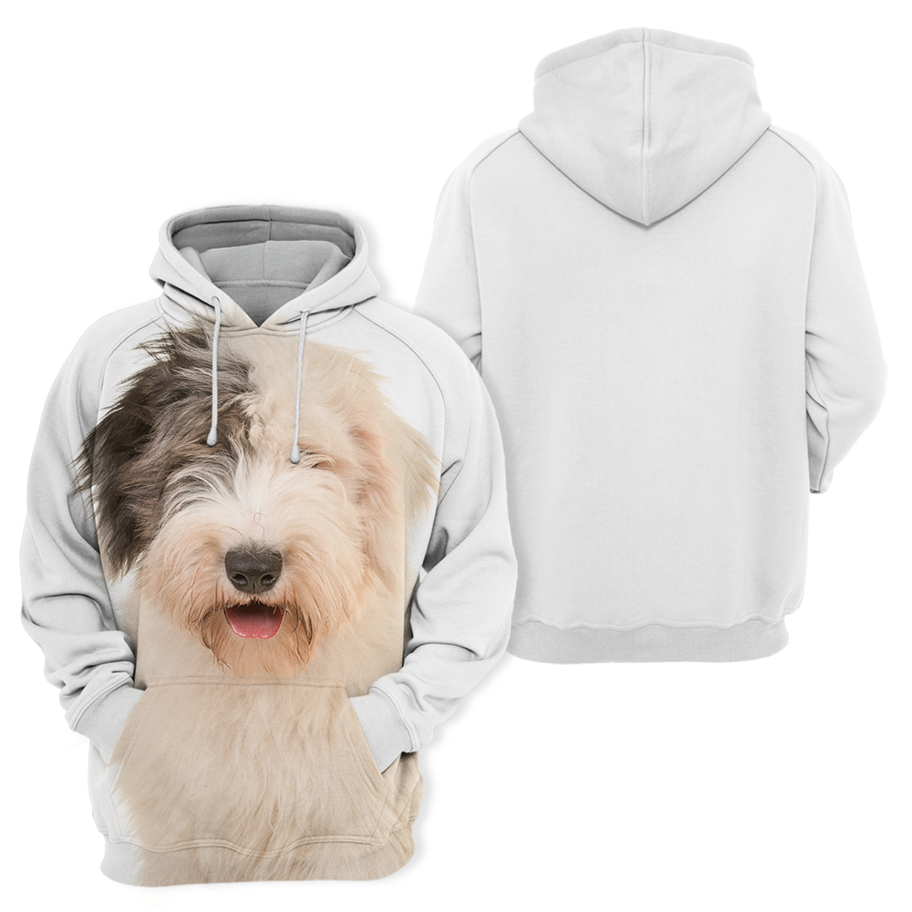 Unisex Honden Hoodie | Old English Sheepdog Smile