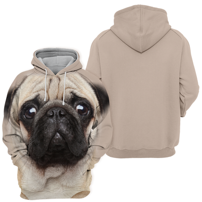 Unisex Honden Hoodie | Pug