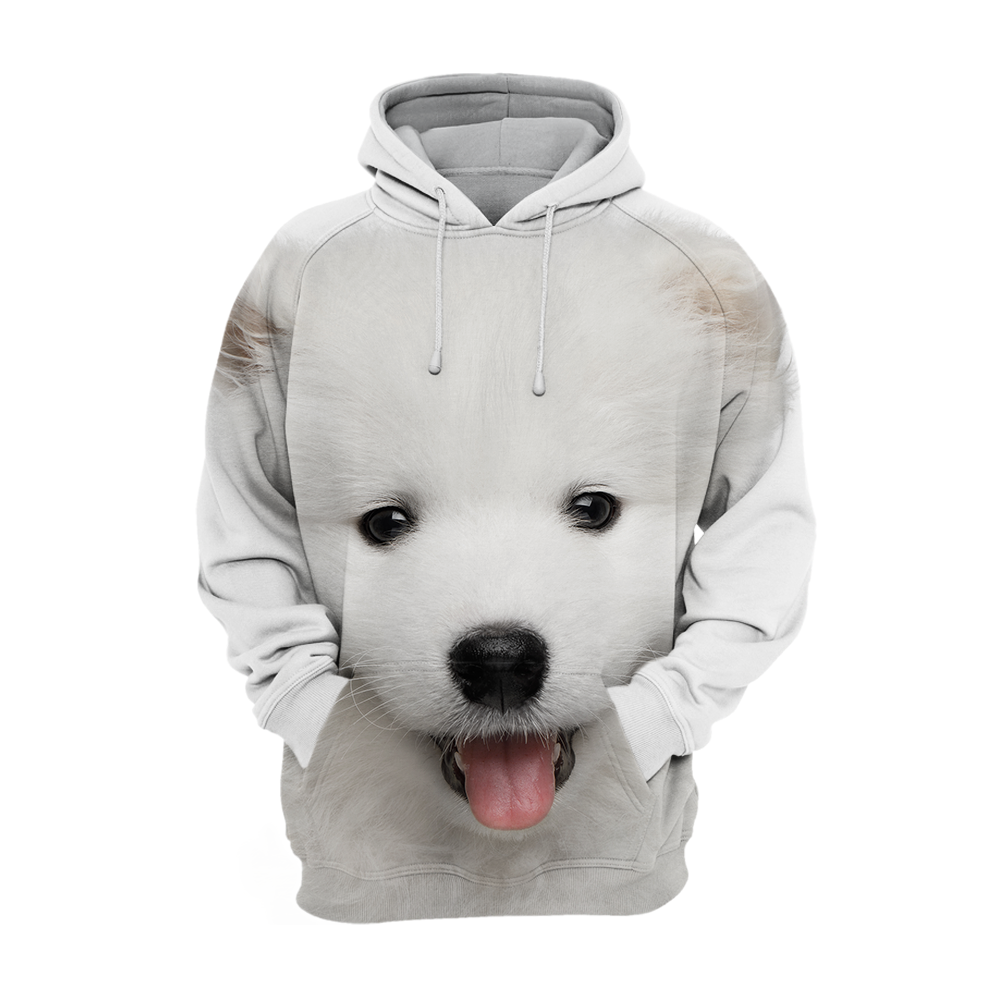 Unisex Honden Hoodie | Samojeed Puppy Smile