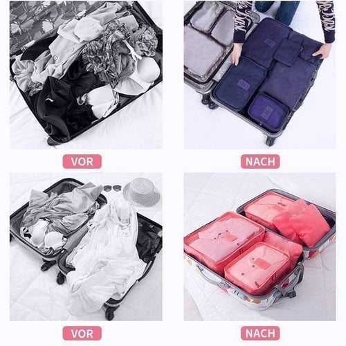 ✈6 stuks draagbare bagage inpakblokjes🧳