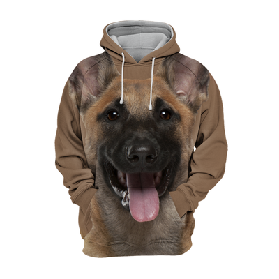 Unisex Honden Hoodie | Belgian Shepherd Malinois Happy