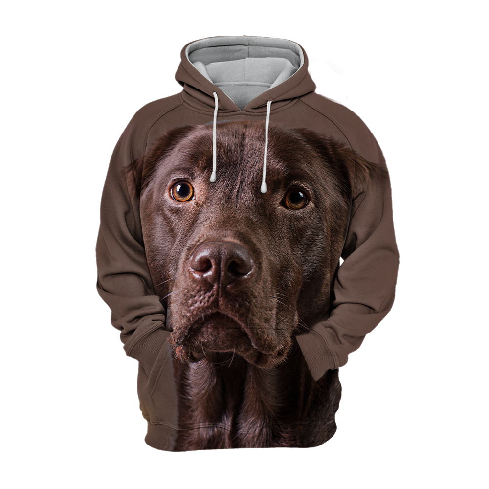 Unisex Honden Hoodie | Labrador Chocolate Quiet