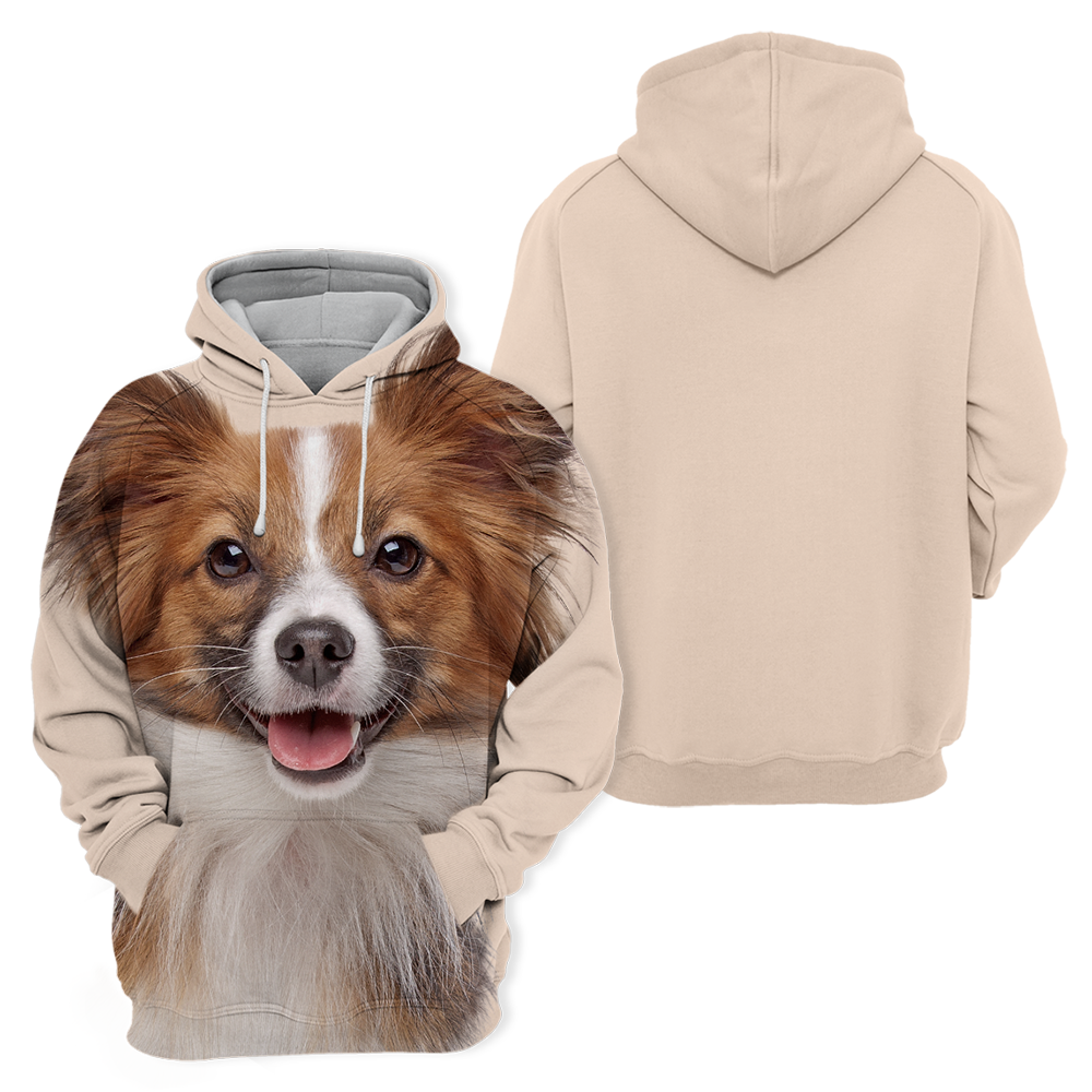 Unisex Honden Hoodie | Papillon Butterfly