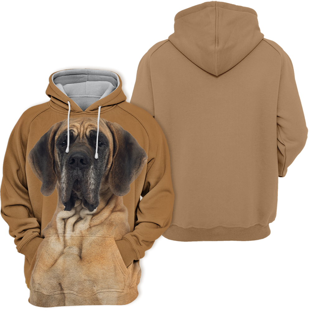 Unisex Honden Hoodie | Great Dane Brown Quiet