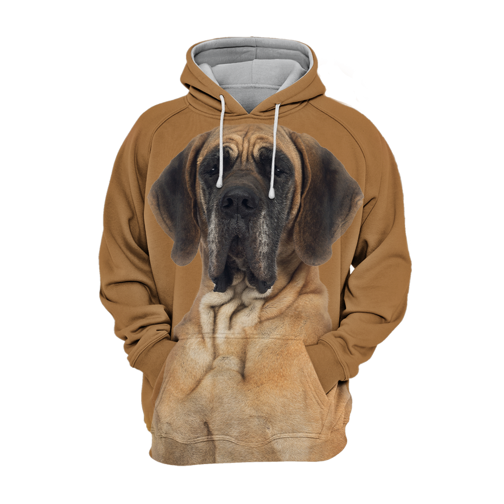 Unisex Honden Hoodie | Great Dane Brown Quiet