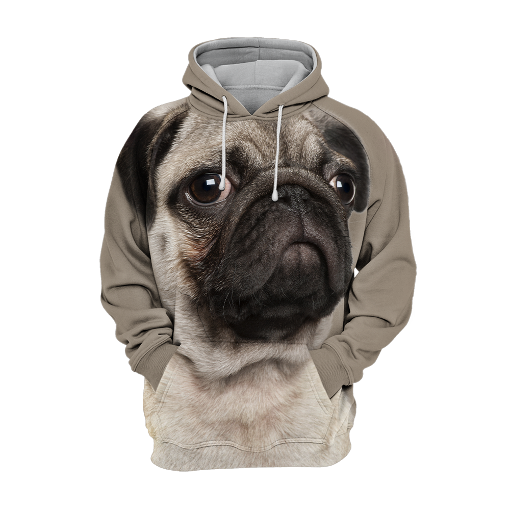 Unisex Honden Hoodie | Pug Quiet