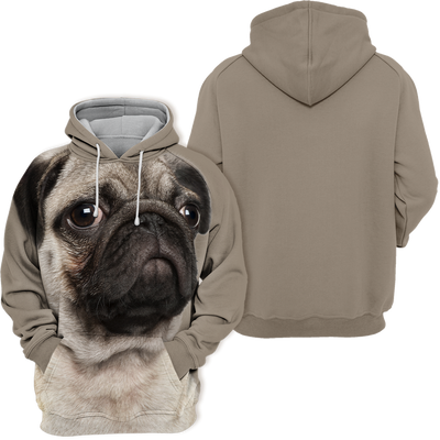 Unisex Honden Hoodie | Pug Quiet