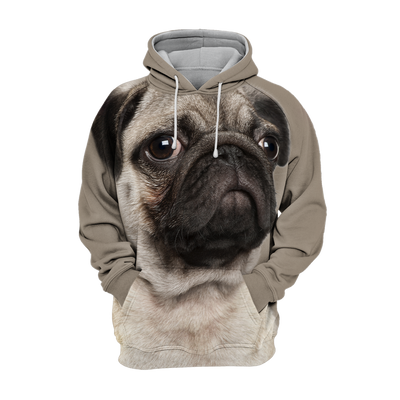 Unisex Honden Hoodie | Pug Quiet