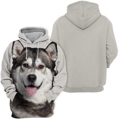 Unisex Honden Hoodie | Alaskan Malamute Husky Happy