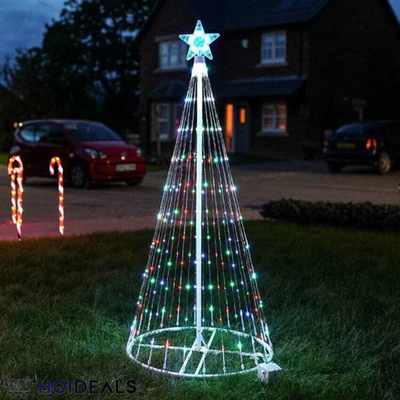 HolidayGlow - Geanimeerde kerstboom voor buiten met veelkleurige LED's