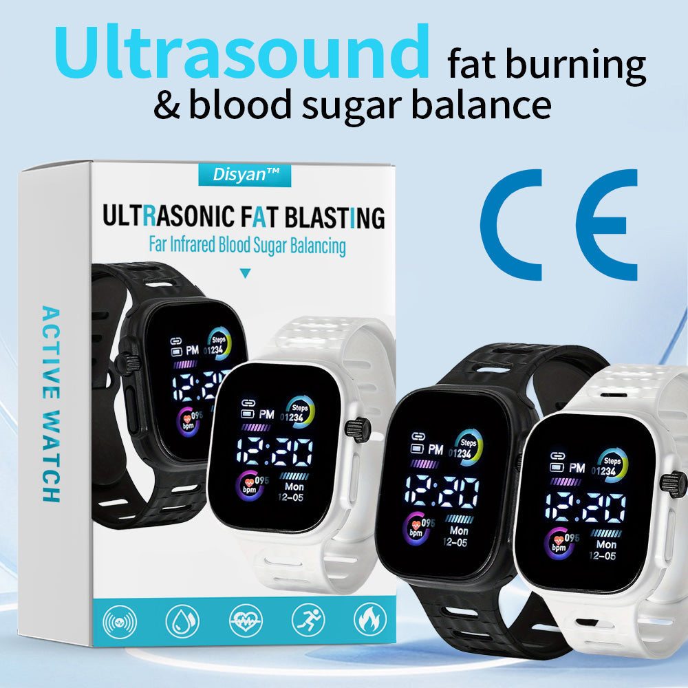 DiSyan™ Ultrasone vetverbranding en infrarood glucosemonitoring watch👨‍⚕️ (afscherming tegen nucleaire straling)