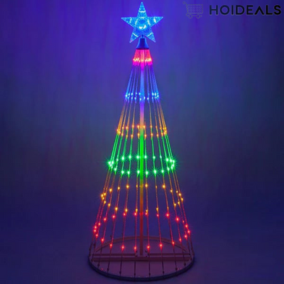 HolidayGlow - Geanimeerde kerstboom voor buiten met veelkleurige LED's