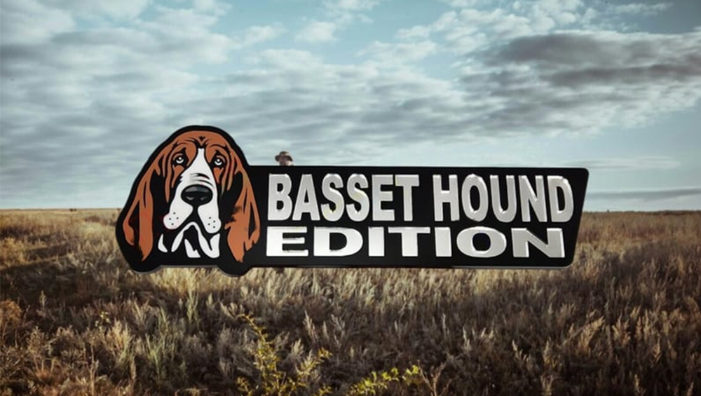 Basset Hound Auto Badge Autoembleem