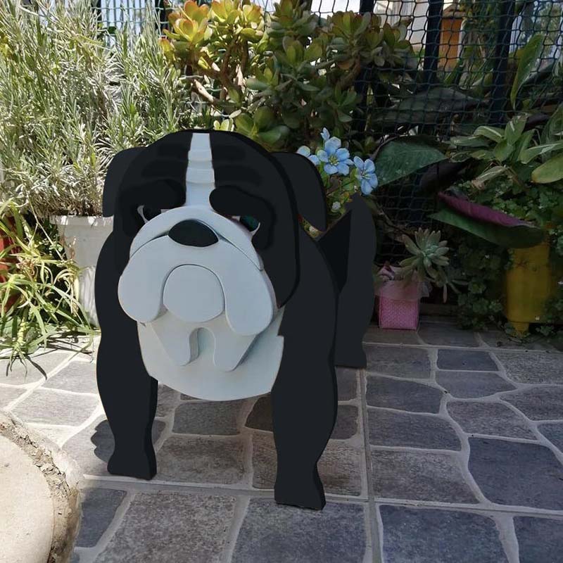 Zwarte Engelse Bulldog Planter