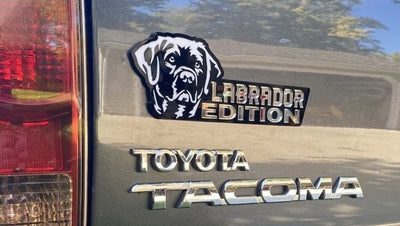 Zwarte Labrador Auto Badge Autoembleem